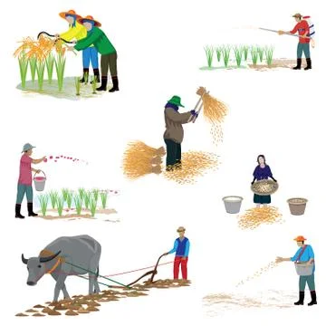 Farmer cartoon shape vector design Stock Illustration