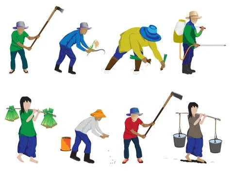 Farmer cartoon shape vector design Stock Illustration