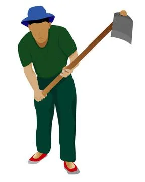 Farmer cartoon shape vector design Stock Illustration