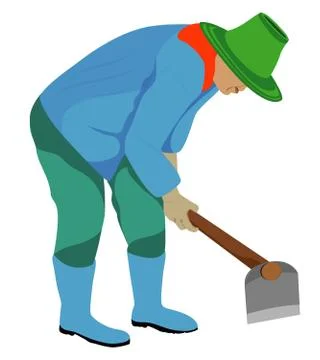 Farmer cartoon shape vector design Stock Illustration