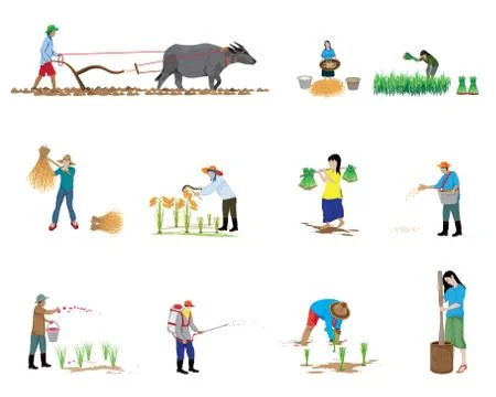 Farmer cartoon shape vector design Stock Illustration