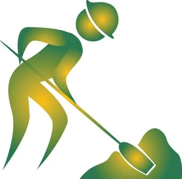 Farmer, construction worker Stock Illustration