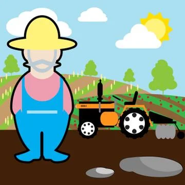 Farmer day Stock Illustration