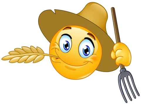 Farmer emoticon Stock Illustration
