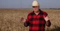 Farmer Explaining Success Business TV Interview Speaking About Ripe Wheat Crop 4k or 4k+ Resolution