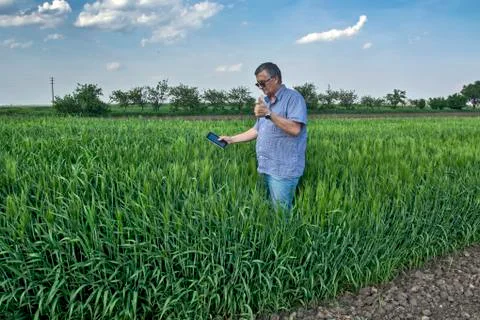Farmer in the field Stock Photos