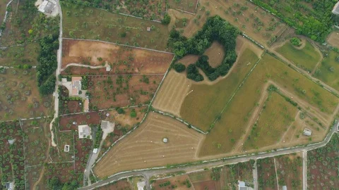 Farmer fields in Italy Drone flight 4k Stock-Footage 90729773