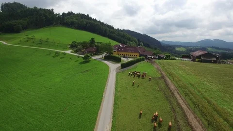 Farmer house. upper austria. Video stock 92826642