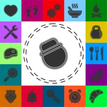 Farmer icon vector isolated Stock Illustration