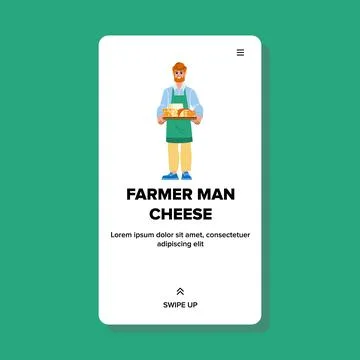 Farmer man cheese vector Ilustración de archivo