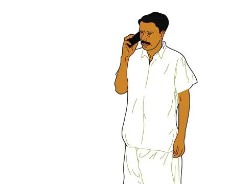 Farmer man. Illustrazione stock