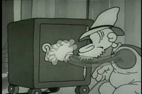 Farmer opening safe and finding money bag Stock Footage 11345249