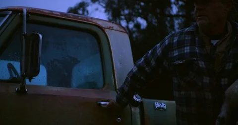 Farmer picking up a lamb. Stock-Footage 88373653