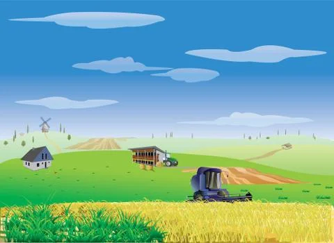 Farmer plot Stock Illustration