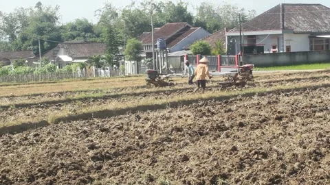 Farmer plowing the field Stock Footage 242171361