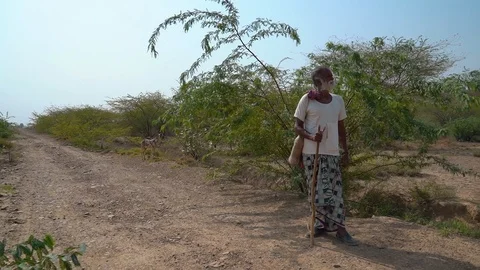 Farmer posing for camera Video stock 121873988