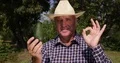 Farmer Recommend Avocado Fruit for Vitamins and Make Ok Hand Sign 4k or 4k+ Resolution