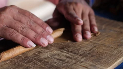 A Farmer Rolls Cigars Inside A Traditional Tobacco Barn Vinales Valley Cuba Vidéo 93489669