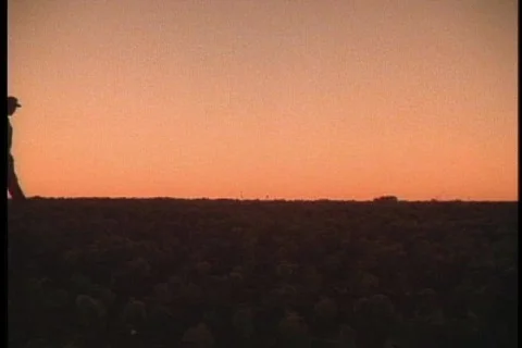 Farmer Silhouette Stock Footage 117190