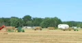 Farmer Square Baling Hay 02 HD Footage