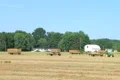 Farmer Square Baling Hay 02 Footage