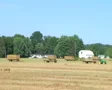 Farmer Square Baling Hay 02 SD Footage