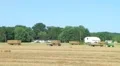 Farmer Square Baling Hay 02 HD Footage