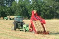 Farmer Square Baling Hay Footage