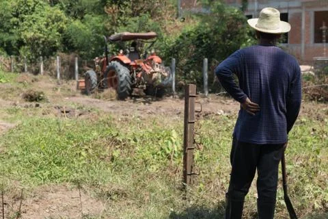 Farmer standing Stock Photos