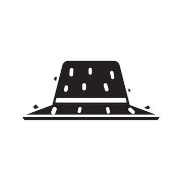 Farmer Straw Hat Icon Stock Illustration