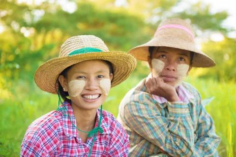 Farmer taking a rest Stock Photos