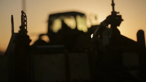 Farmer with Tractor Technology Stock Footage 101973004