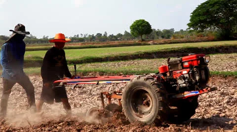 Farmer tractor thai 스톡 동영상 24870774