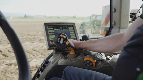 A farmer using precision agriculture and other Stock Footage 244085527