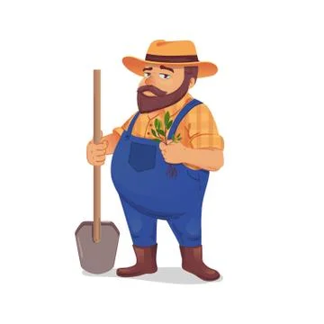Farmer vector illustration Stock Illustration