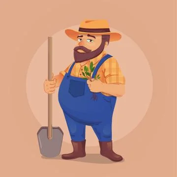 Farmer vector illustration Stock Illustration
