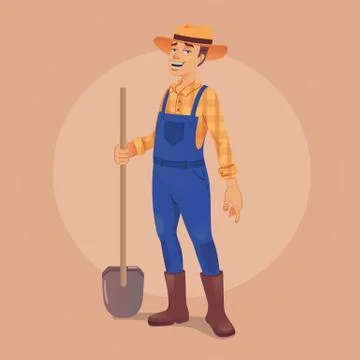 Farmer vector illustration Stock Illustration