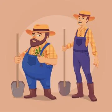 Farmer vector illustration Stock Illustration