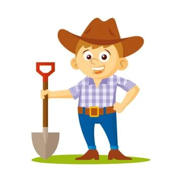 Farmer Vector illustration isolated Stock Illustration