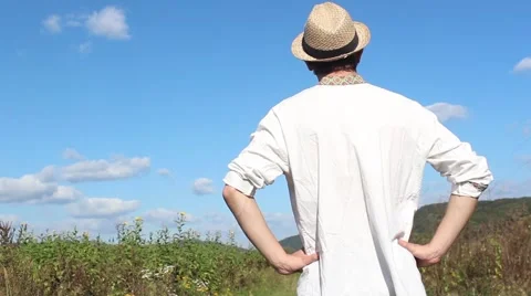 Farmer  Watching Stock Footage 57638870