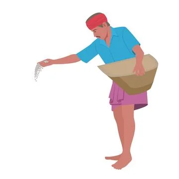 Farmer working character Stock Illustration