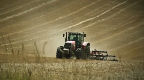 Farmer Working His Land Stock Footage