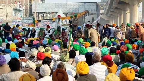 Farmers Are Protesting Against The New Farm Laws In India Stock Footage 148360865