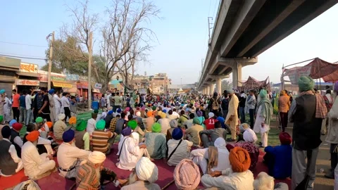 Farmers Are Protesting Against The New Farm Laws In India Stock Footage 148362664