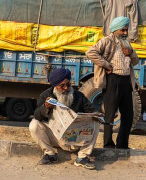 Farmers are protesting against the new farmer law passed by indian government Stock Photos