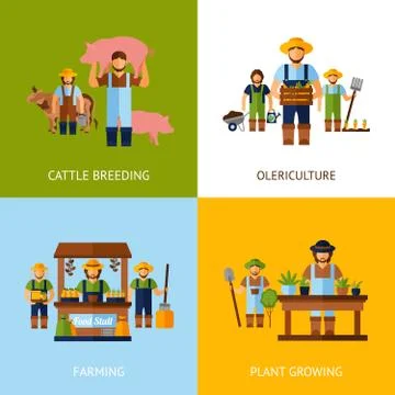 Farmers Design Concept Stock Illustration