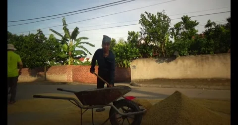 Farmers drying rice Stock Footage 311349959