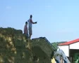 Farmers Loading Hay 03 SD Footage