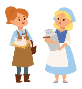 Farmers people vector characters Stock Illustration