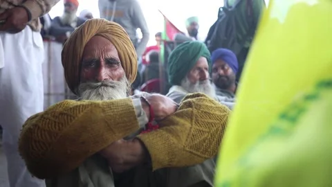 Farmers - Protest - India Stock Footage 165893118